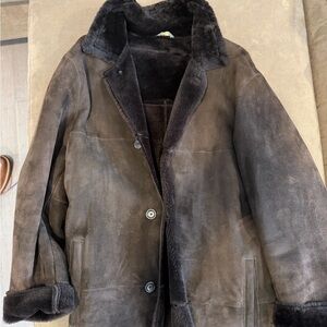 Banana Republic Dark Brown Shearling Jacket